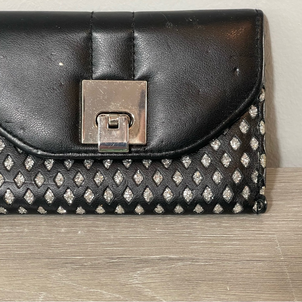 Black and Silver Women's Clutch